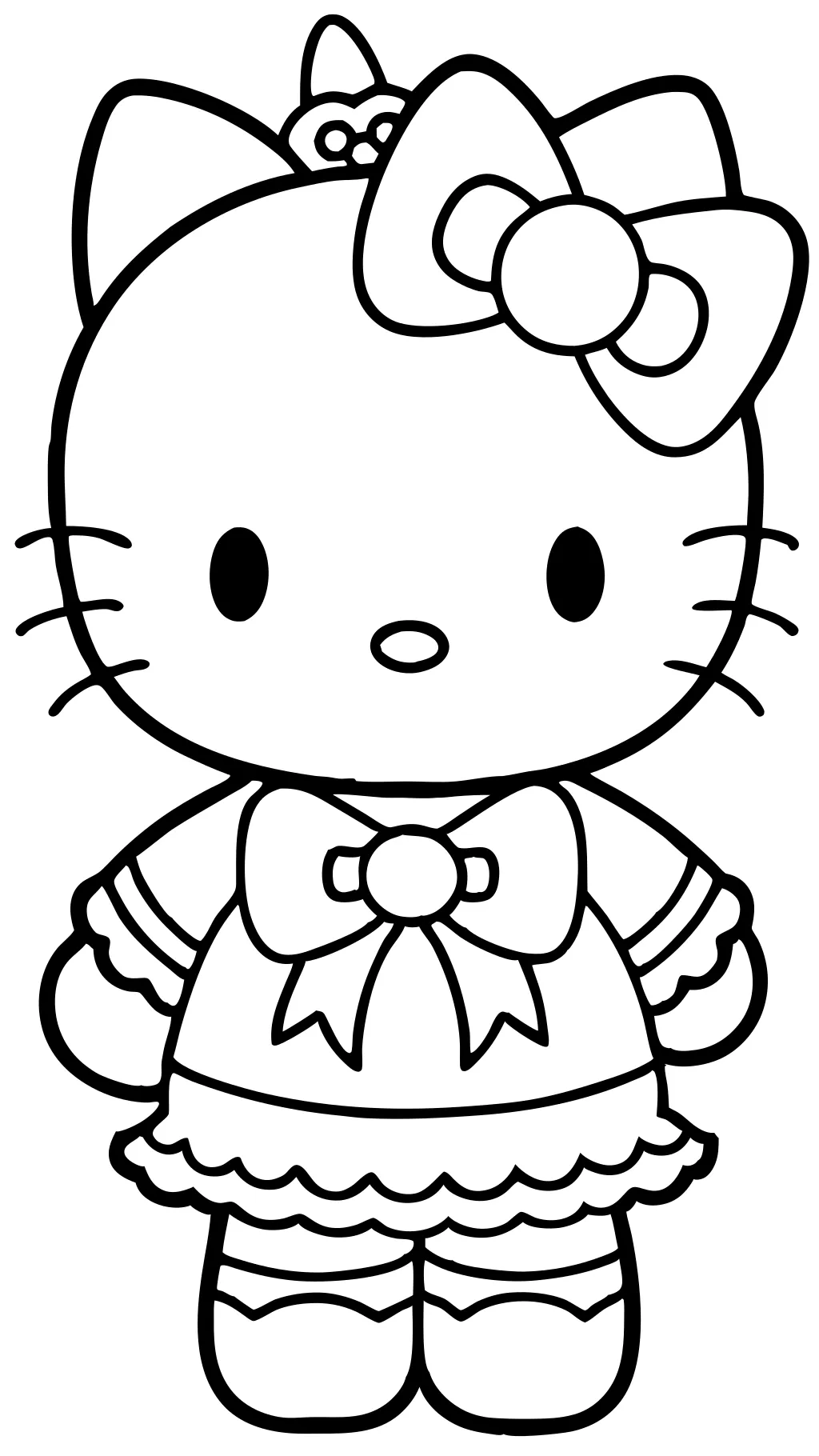 hello kitty characters coloring pages